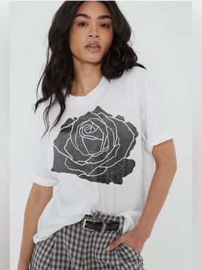 Girl Dangerous premium vintage white boyfriend tee